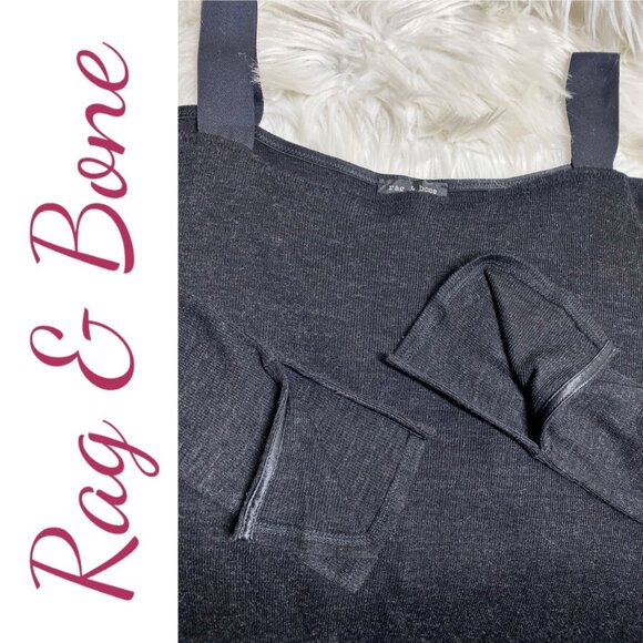 RAG & BONE WOOL COLD SHOULDER SWEATER FAIRYGOTH GRUNGE, SIZE MEDIUM - Picture 9 of 12